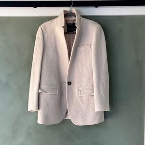 J. Crew Black and Cream Wool Blazer